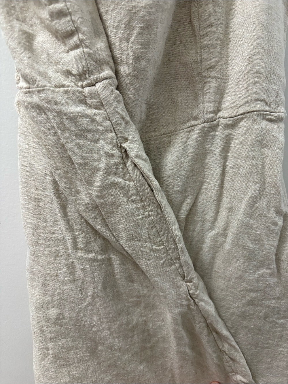 Old Navy Cream Linen-Blend Mini Dress - Picture 2 of 4